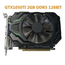 GTX1050TI 고속 그래픽 카드 2GB DDR5 128Bit 1092/1150MHZ VGA + DVI HD PCI-E 데스크탑 PC 게임용, 01 Black