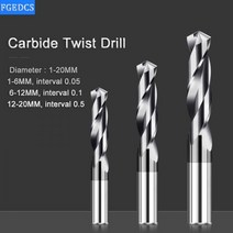 솔리드 텅스텐 카바이드 드릴 비트 CNC 트위스트 스테인레스 스틸 밀링 커터 도구 용 1.0-20mm 금속 가공, 15x60x100mm