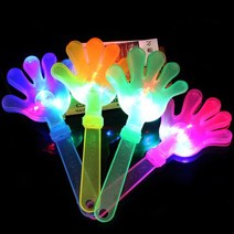 글로우 박수 소품 LED 라이트 클랩 손 촬영 어린이 업 장난감 딸랑이 할로윈 생일 파티 웨딩 용품 15 개, 02 30pcs_01 24cm
