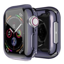 시계 케이스 45mm 41mm 44MM 40MM 42mm 38MM 전체 TPU 범퍼 커버 액세서리 iwatch 7 S E 6 5 4 3, Series123 38MM, Space gray