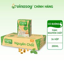 [비나푸드]베트남 기본맛 두유 SUA DAU NANH FAMI VIETNAM 100% 콩으로 만든 베트남 파미 두유 (1박스*36개*200ML), 36개, 200ml