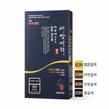 새치염색약(오징어먹물함유) 두피저자극 새앙머리 어유미 크림타입 한방염색약 4가지컬러 [새앙본사공식몰], 60N 밝은갈색, 1개