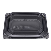 사각찬용기 BU 203(검정) 100개 찬용기 반찬용기 도시락용기 일회용기 포장용기