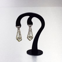 아크릴진열대 전시대 디스플레이 귀걸이 디스플레이 스탠드 홀더 걸이식 정리 보석 쇼케이스 아크릴 이, 02 Black
