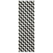 브리타스웨덴 군넬 PVC 러그 블랙 70x150 cm