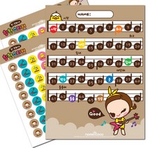 네임코코 칭찬스티커 칭찬스티커세트 칭찬보드 칭찬스티커판, 옵션25-뮤지션코리세트