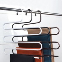 Pant Rack Hanger for Clothes Organizer Multifunction Shelves Closet Storage Organizer StainlessSteel, Silver_체코