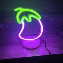 led간판 LED메뉴판 카페입간판 LED 고양이 네온 사인 조명 벽 장식 바 크리스마스 홈 파티 또는 소녀 방 핑크 램프, 14.eggplant base