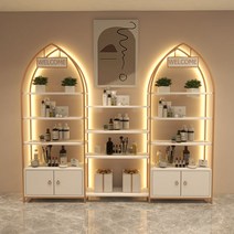 화장품 진열장 네일샵 미용실 제품 쇼케이스 LED, 폭150x두께30x높이200 램프 있음