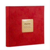 특별한 앨범커버 패브릭원단 포켓식앨범 포토북 가족 유아동 기념 결혼, 사진앨범 레드