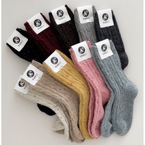 10컬러 보카시 울 니트 겨울 골지 여성양말