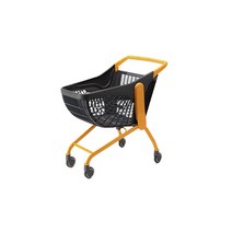친환경 무소음 대형마트 마트용 100L 플라스틱 쇼핑카트, YELLOW/플라스틱 오토워크 바퀴