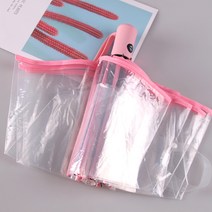 3단 투명 우산 자동 장마 학생 비닐 가벼운 핑크 블루 블랙 화이트