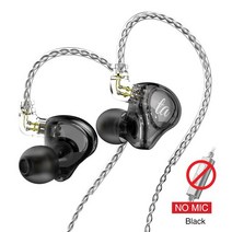가수인이어 이어폰 TRN TA Knowles BA 1DD 하이브리드 드라이브 유닛 이어폰 HiFi 음악베이스 스포츠 IEM, 01 Black no mic