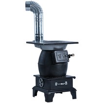 전원 주택 화목 난로 캠핑 주철 난방 장작 석탄 카페, J타입 + 옵션사진확인