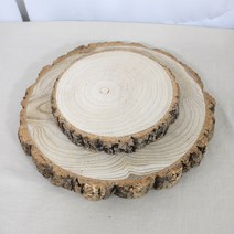 달리베리 내츄럴 통나무 슬라이스 우드 트레이 받침대 겨울소품, 원형(30)