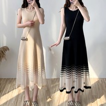 스타일아유 여성 데일리 주름 마든 플리츠 민소매 니트원피스[AYG6OP0007]