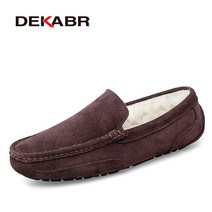 양털 모카신 뽀글이신발 dekabr 남성 로퍼 따뜻한 부드러운 가죽 비즈니스 남성 통기성 슬립 온 드라이빙 슈즈