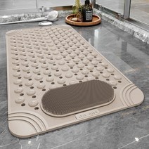 지아나 욕실 욕조 물 잘빠지는 고급 미끄럼방지 발 마사지 각질제거 매트 50x80cm, 베이지