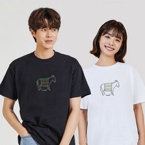 키밍 말 여성흰면티 가족셔츠 남성라운드티셔츠