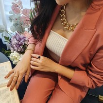 플라워즈온유 트랜드 매트 유니크 볼드목걸이 1 패션목걸이