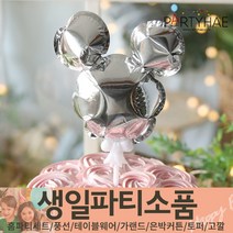 (주)파티해 생일파티 장식용품3 H - 숫자 알파벳 은박풍선, H21_미키은박풍선(미니)-실버