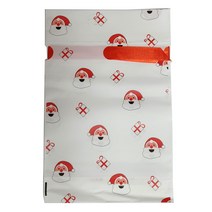 산타선물주머니(비닐50매) 화이트산타/ 어린이집 유치원 초등 크리스마스 성탄선물포장 쇼핑백 파티장식