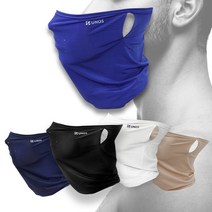 자외선차단 썬블럭 냉감 스포츠 마스크 골프 냉감 마스크 귀걸이형 김서림방지, 백색