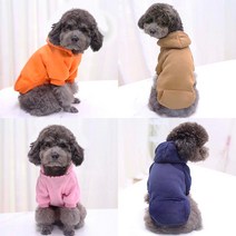 펫라이엇 1+1 강아지옷 고양이옷 가을 겨울 후드티 실내복 외출복 S-XL, 세트06_버건디+오렌지