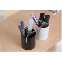 브러쉬 아이펜슬 마스카라 3칸분리 수납함 화장대정리용 향수용 눈썹가위용 여학생용, BLACK