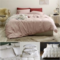 특급호텔침구 93% 구스다운 이불베개 모달패키지 [K], 인디핑크