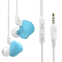 스포츠 헤드폰 밀 서브우퍼 휴대 전화 헤드폰이 있는 인이어 와이어 제어, Ak6-x 카말론 블루, 규격 없음