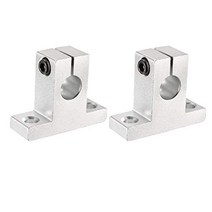 uxcell 2PCS SK10 Aluminum Linear Motion Rail Clamping Rod Rail Guide Support for 10mm Diameter Shaft, 1