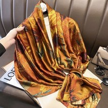 럭셔리 브랜드 실크 스카프 여성용 대형 파시미나 히잡 풀라 에샤 르페 디자인 프린트 레이디 비치 스톨 헤드 2023, 13