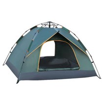 COBOTOR 원터치 자동 텐트 2-4인용 6인용가능 야외 방수 텐트, 캠핑 텐트, 그린 2-3인용