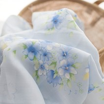 Fabric 완전 초특가 퓨어린넨 원단 마 100% 린넨 천 스카이 플라워