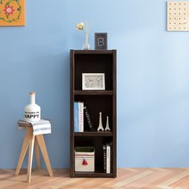 공간사이 큐브 400 3단 오픈책장, 월넛 ce1009