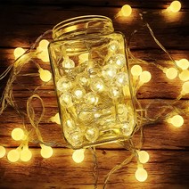 앵두전구 알전구 캠핑 텐트 LED 스트링라이트 20구 40구, 투명 버블 화이트_40구 6m [건전지]