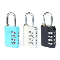 [티큐브] 여행용 4다이얼 안전자물쇠 - 블랙, 단품