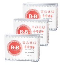 비앤비 유아면봉 200p, 3개