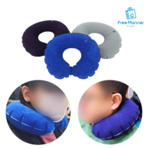 에어 차량용 목베게 휴대용 여행용 비행기 기내용 사무실 낮잠 캠핑 베개, 2개, 보라색