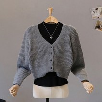 모노시크 캐란드 베이직 V넥 오픈 가디건 MNKS441