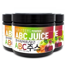 퓨어영 ABC주스분말 풋사과 비트 당근, 3통, 200g