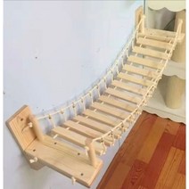 고양이 사다리 브릿지 구름다리 놀이 크롤러 원목 로프 캣워커 구름사다리 캣타워, 50센티 원목 현수교+거치대