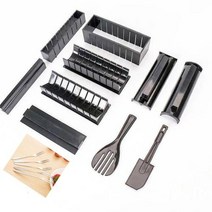 김밥 스시 초밥 만드는 마는 삼각 자동 기계 몰드 도구 세트 일본 주방주먹밥 케이크 롤 메이커 피스 키트, 15 pieces kit