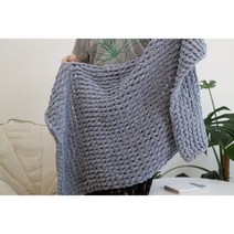 퍼피 핑거니팅 블랭킷 DIY패키지(부분동영상포함), 스톤