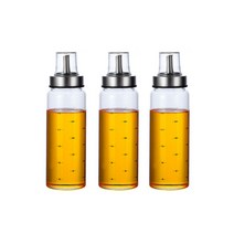 헤이엔코 스텐 노멀 캡 내열유리 밀폐 오일병 +스티커, 300ml x 3+스티커