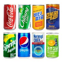 콜라 사이다 이온음료 과즙음료 캔음료수 미니캔음료 도소매, 롯데 레스비175ml