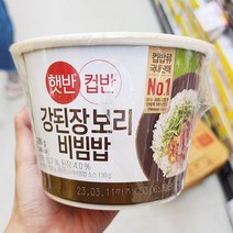 CJ 햇반 컵반 강된장보리비빔밥 280g x 2개, 상세페이지 참조, 단품