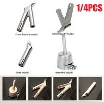 1/4pcs 라운드 Y 뜨거운 총 노즐 플라스틱 속도 용접 팁 비닐 도구 폴리 프로필렌 Polythene PVC ABS, 02 5mm Round y nozzle
